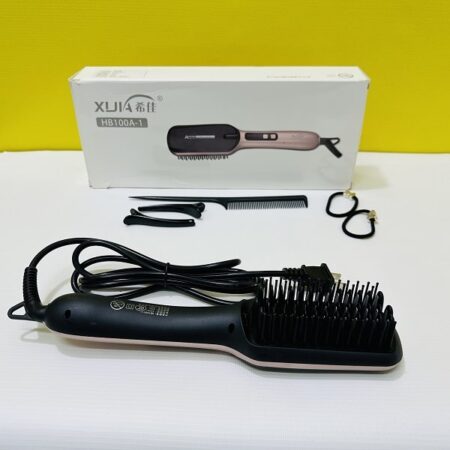 hair straightener brush with comb