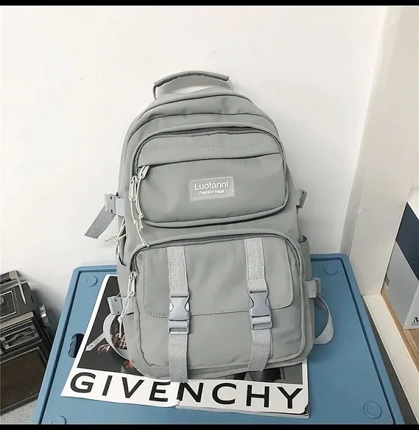 grey backpack