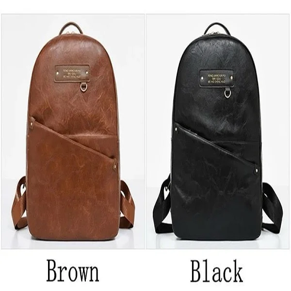 black and brown backpack